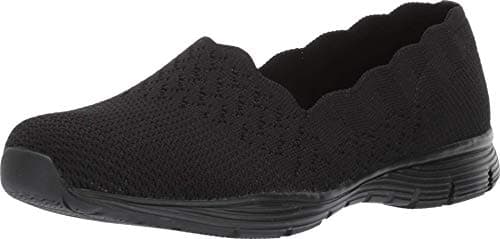 Skechers womens Seager - Stat Loafer, Black/Black, 7 US
