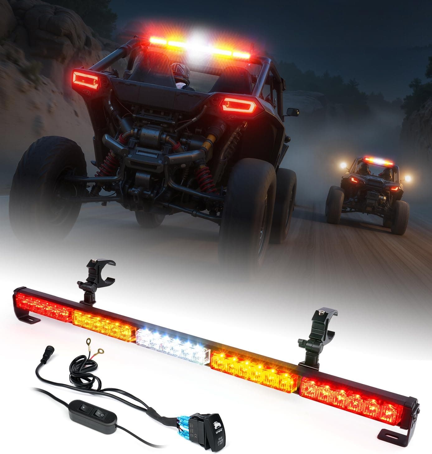 Lupar G10-RYWYR Chase Strobe Light Bar for UTVs