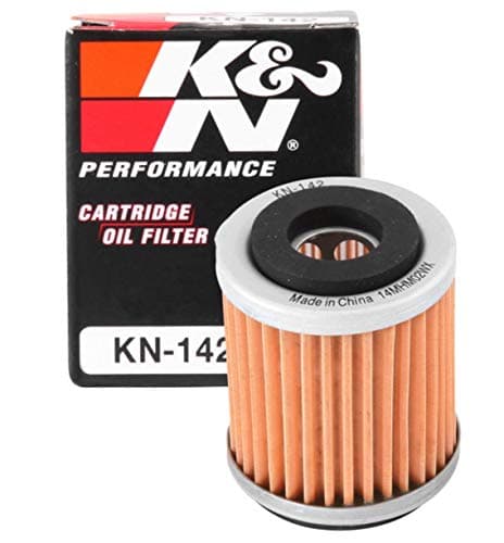 KN Motorcycle Oil Filter High Performance Premium Designed to be used with Synthetic or Conventional Oils Fits Select Yamaha Vehicles KN142