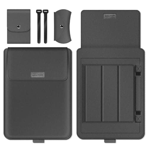 TechTrendz Premium 3 in 1 Multifunction Slim PU Leather Laptop Sleeve Bag for MacBook Neo 13 inch (A18 Pro Chip,2026) A3404, Laptop Cover Bag 11-14 Inch (with Integrated Mouse Pad) – Grey