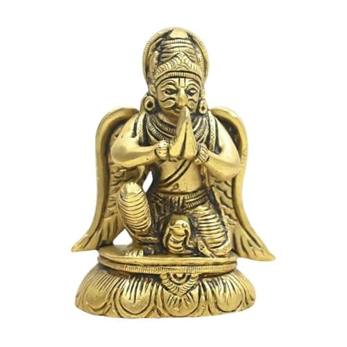 Vastu Vardan Brass Garuda Dev Statue | Height-9 cm Aprrox. | Weight -360 Gram Approx. | Vastu Idol for Home and Office | Zonal Placement -SW |