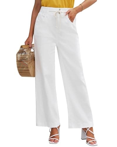 GRAPENT Women's White Jeans Women White Jeans for Womens for Women High Waisted Stretchy Color Brilliant Size 4 Size 6
