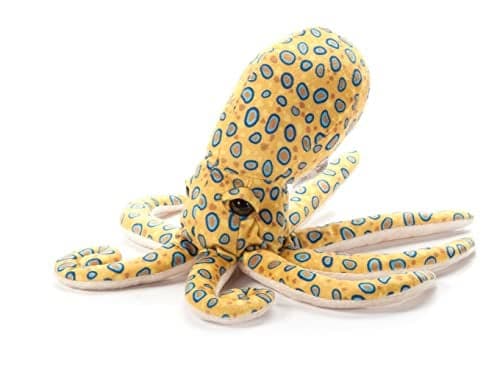 The Petting Zoo Blue Ring Octopus Stuffed Animal Plushie Gifts for Kids Wild Onez Sealife Animals Zoologee Octopus Plush Toy 8 inches