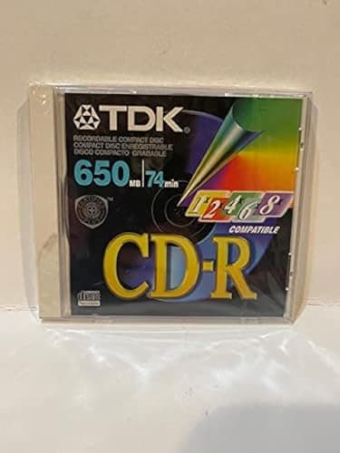 Blank TDK CD-R 650mb 74min up to 6x Recordable Compact Disc
