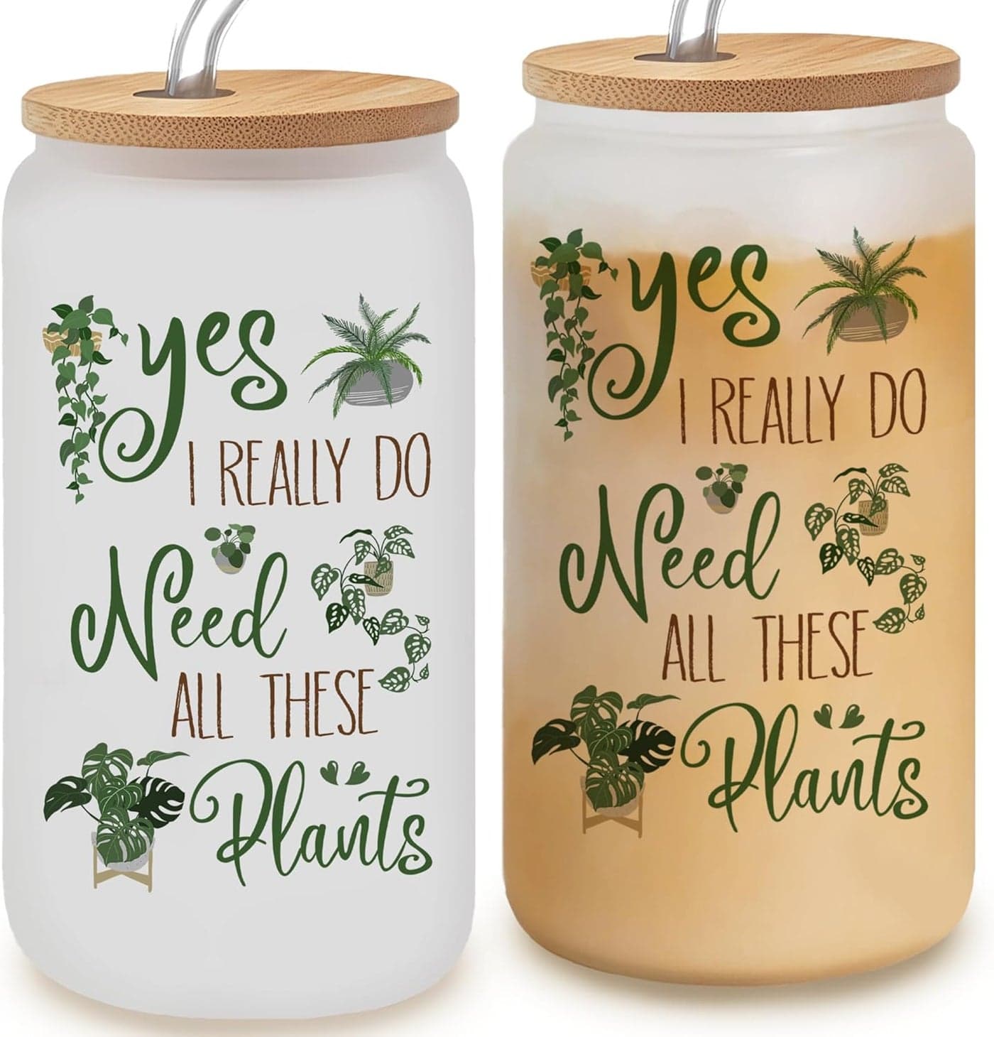 Mothers Day Gift for Plant Lover Plant Glass Cup Gardening Coffee Mug for Mom Dad Garden Lover Garden Crazy Plants Lady Gifts Unique Present for Women Men Gardener on Birthday Christmas