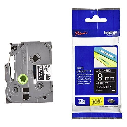 Brother P-Touch TZe Laminated Tape Cartridges - 0.38 Width - White - 1 Each