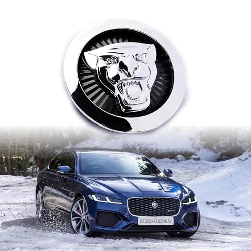 ARKOSKNIGHT Emblem Compatible with XE XF XJ FType FPACE Front Center Grille Emblem 338inch Car Badge Emblem Leopard Front BlackChrome