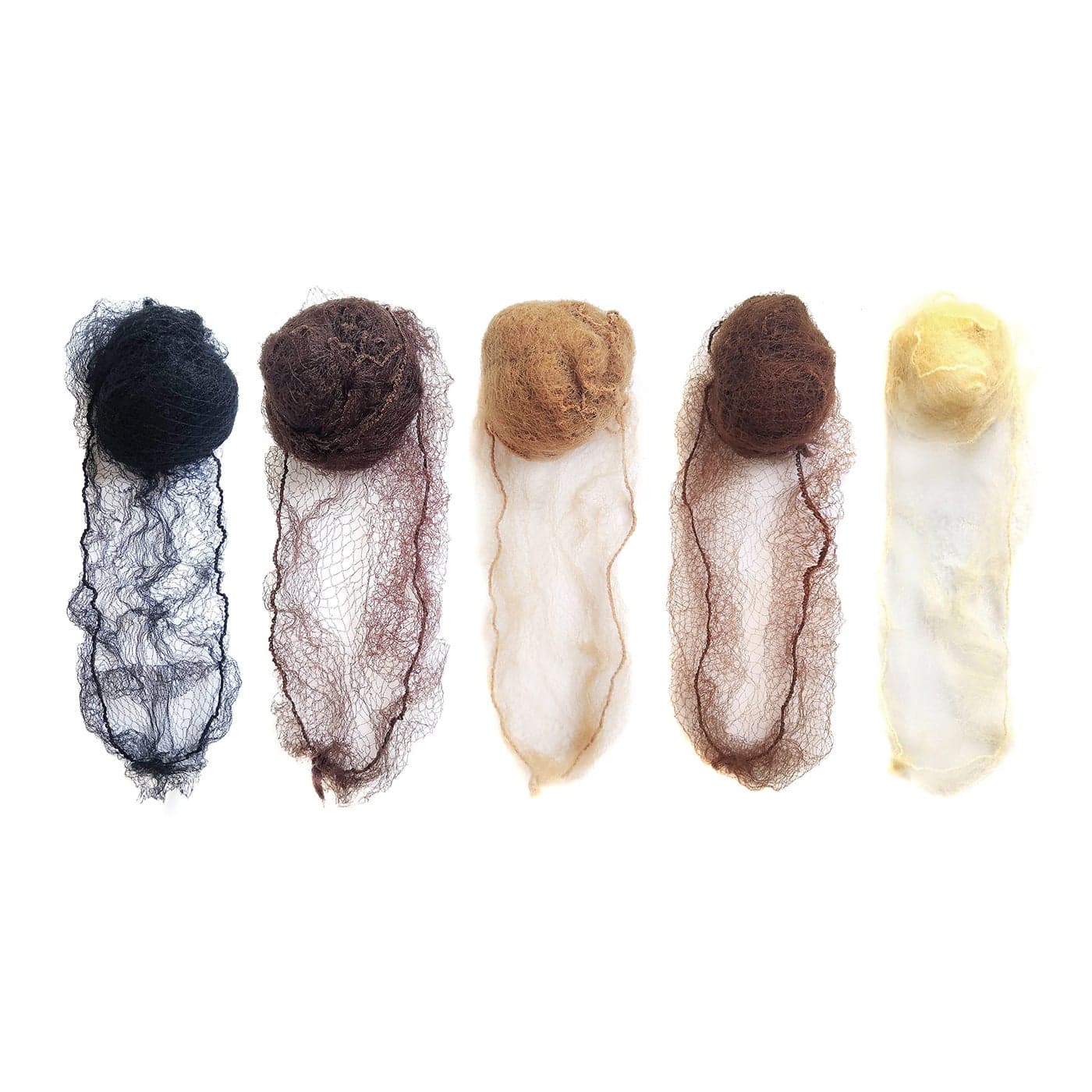 100 Pcs Hair Net 20 Inch Invisible Elastic Mesh Wig nets for Hair Bun Food Service Bulk PackingMulticolored