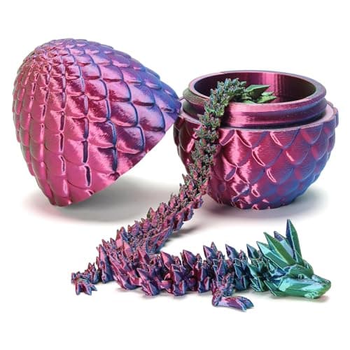 3D Printed Dragon with Surprise EggSurprise Dinosaur Eggs Fidget Toys for Kids Birthdays Halloween Christmas Decorations Gifts Indoor Outdoor for Girls Boys YellowGreen