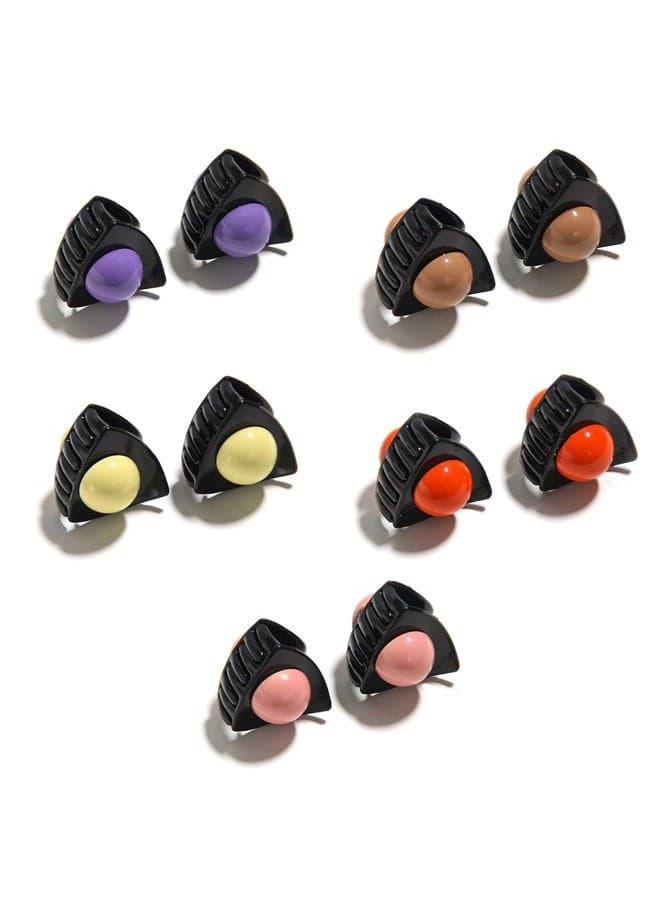 Cute Cat Ear Mini Claw Clips 10pcs - 1.3 Inch Nonslip Hair Styling Accessories for Thin Hair, Women and Girls