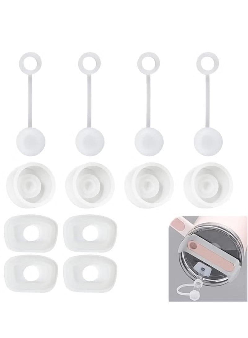12 PCS Stanley Cup Accessories Silicone Spill Proof Stopper Reusable Leakproof Straw Topper Cup Straw Cover
