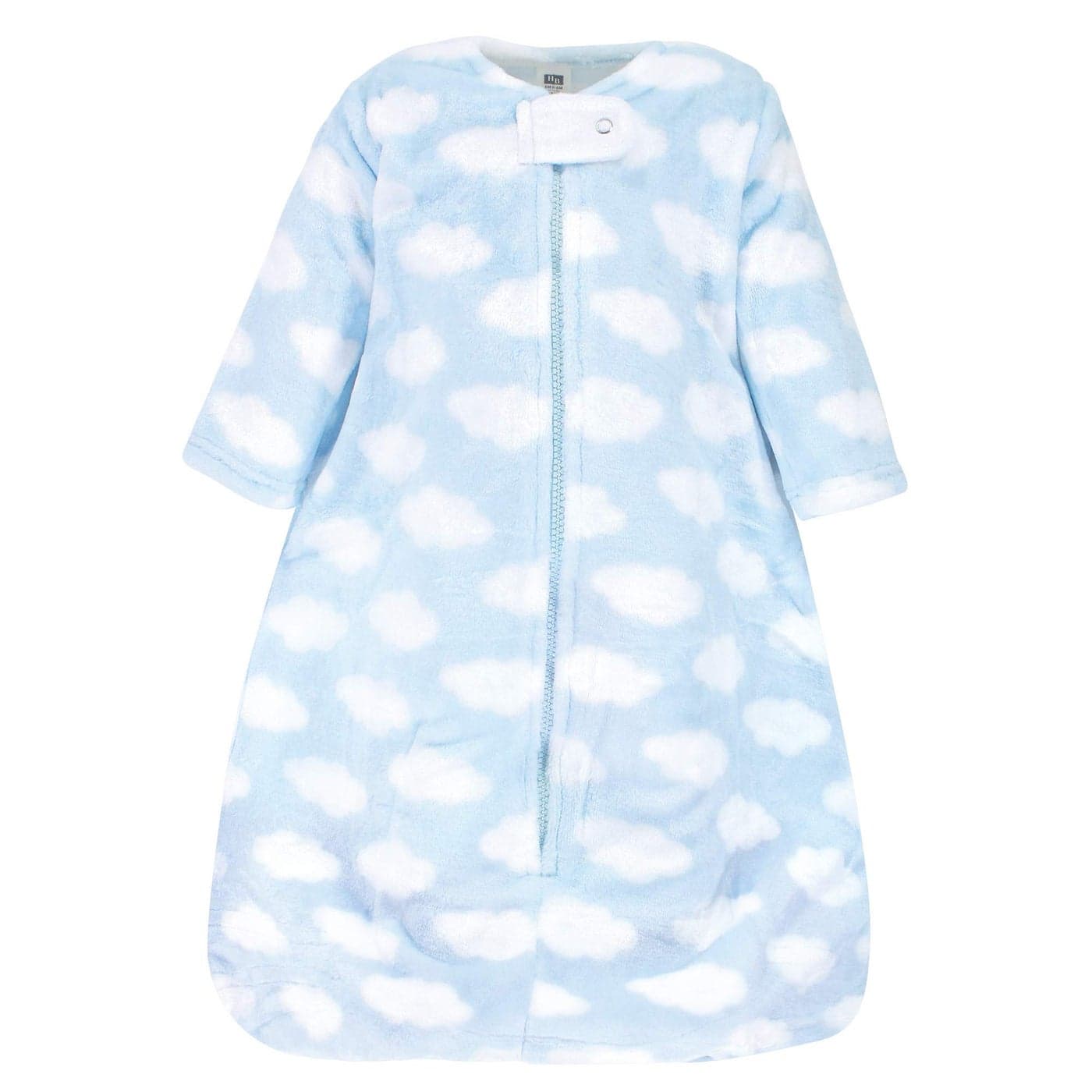 Hudson Baby Unisex Baby Plush Sleeping Bag, Sack, Blanket, Blue Clouds, 12-18 Months