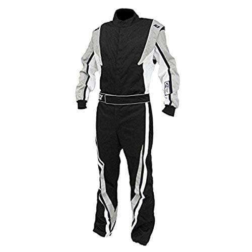 K1 Race Gear 20-VIC-N-2XL SFI 3.2a/1 Victory Auto Racing Suit (Black/White/Grey, XX-Large)
