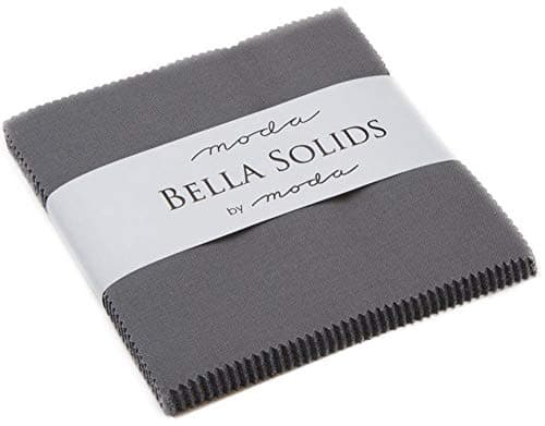 Graphite Moda Bella Solids Charm Pack by Moda Fabrics 425 Quilt Squares