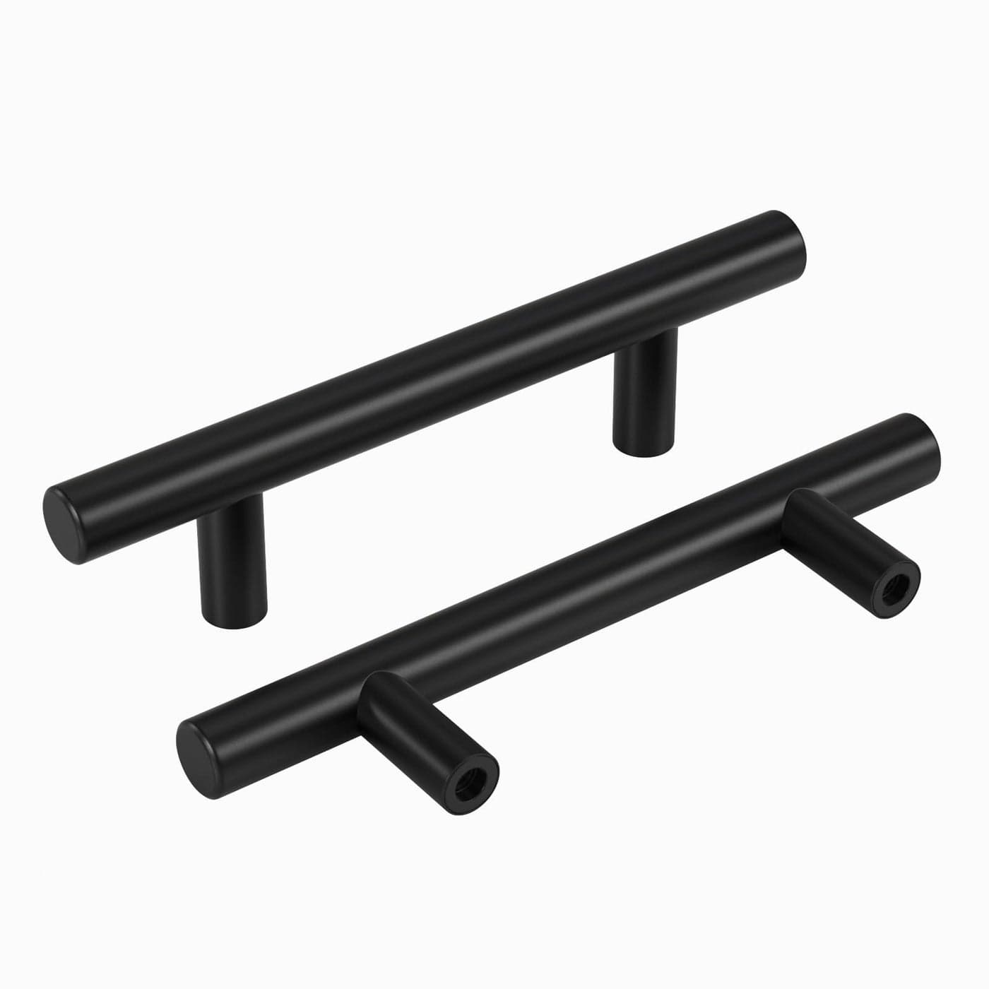 homdiy Black Cabinet Handles 30Pack 3inch Hole Center Kitchen Drawer Pulls and Knobs Stainless Steel Cabinet Hardware for Bathroom Cupboard