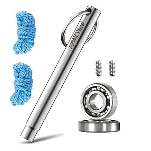 MAGICYOYO Responsive Yoyo Ball Bearings Pack of 2 Responsive 8 Ball Narrow C Flat Bearing Yo Yo Bearings 2 M48mm Axle2 Bearing Remover 2 YoYo Strings for K2 V6 T7 Yoyo