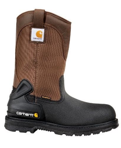 Carhartt Men's Heritage Waterproof Insulated 11" Steel Toe Wellington CMP1259, Brown/Black Leather, 11 M