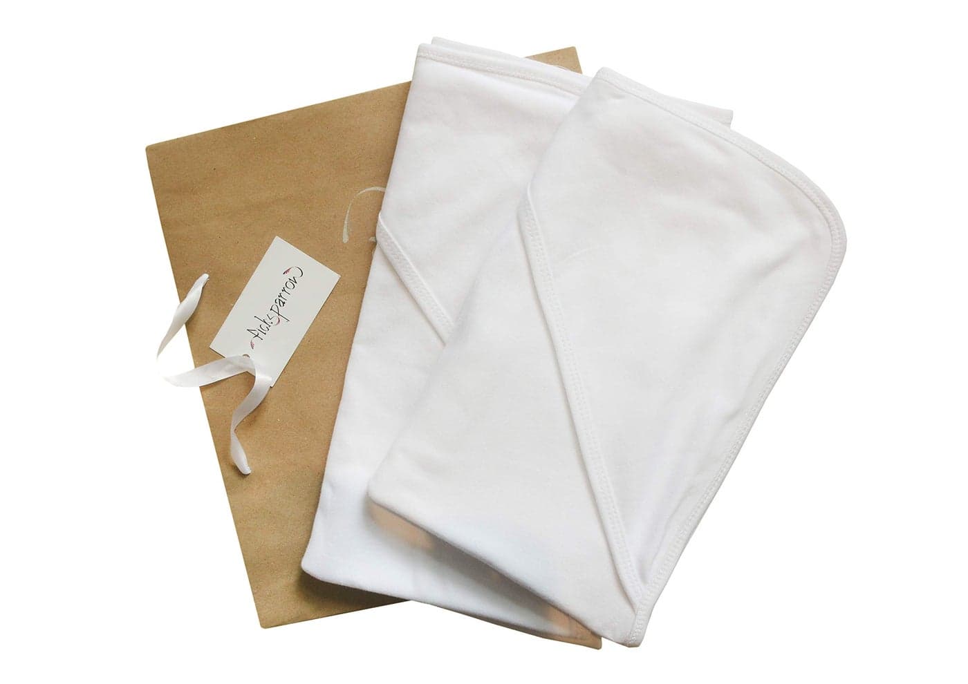 Picksparrow Soft Hooded Baby Blanket/Towel/Baby Wrap (Pack of 2, 75 x 75 cm, White, Cotton, Breathable)
