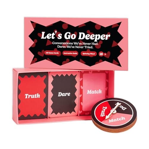 Hyperlama Lets Go Deeper Card Game Valentines Gift for Boyfriend 150 Cards Date Night Ideas Couples Game for Him Boyfriend Husband His and Hers at Home Kit for Married Couple Newlywed