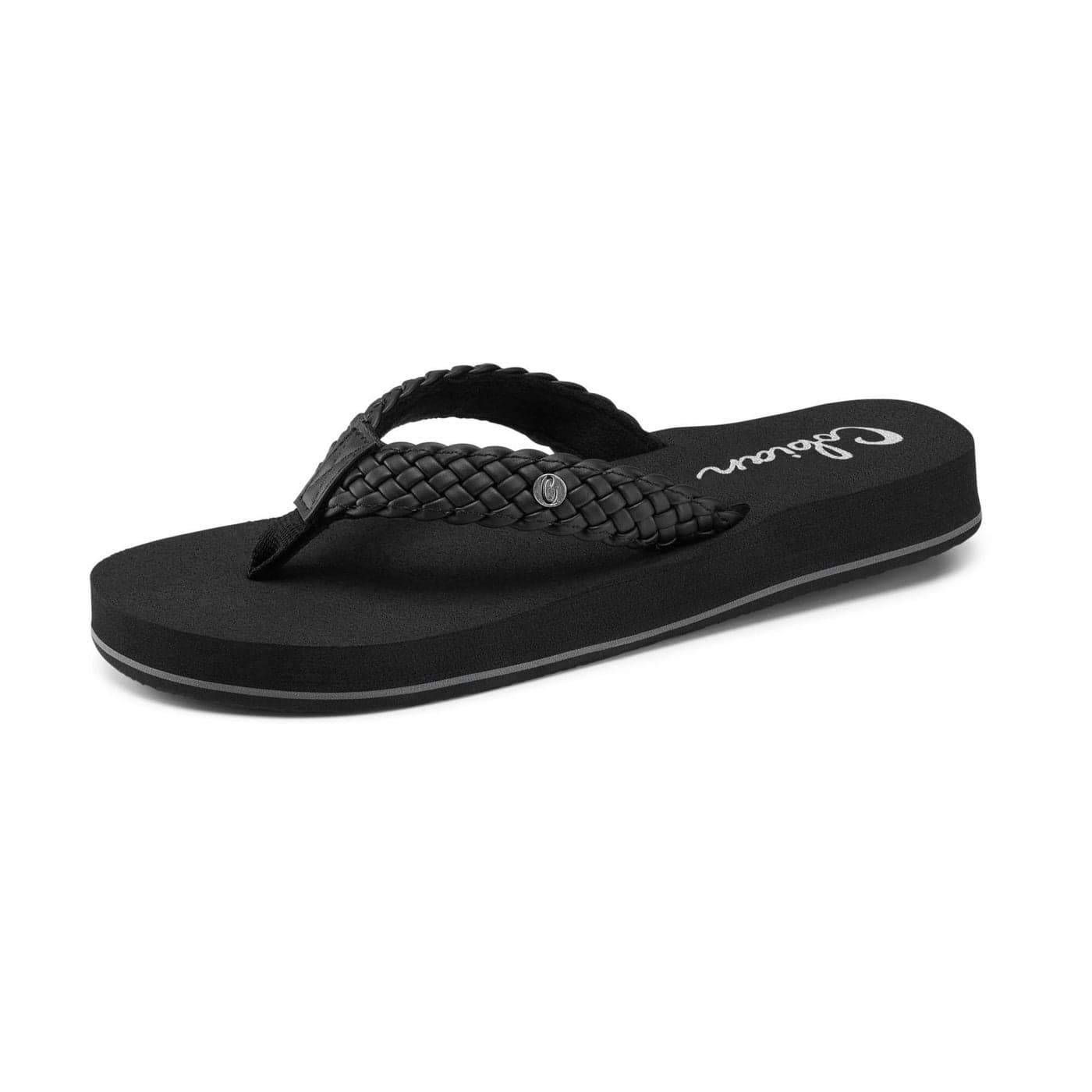 Cobian Braided Bounce Slippers Black 8 B M