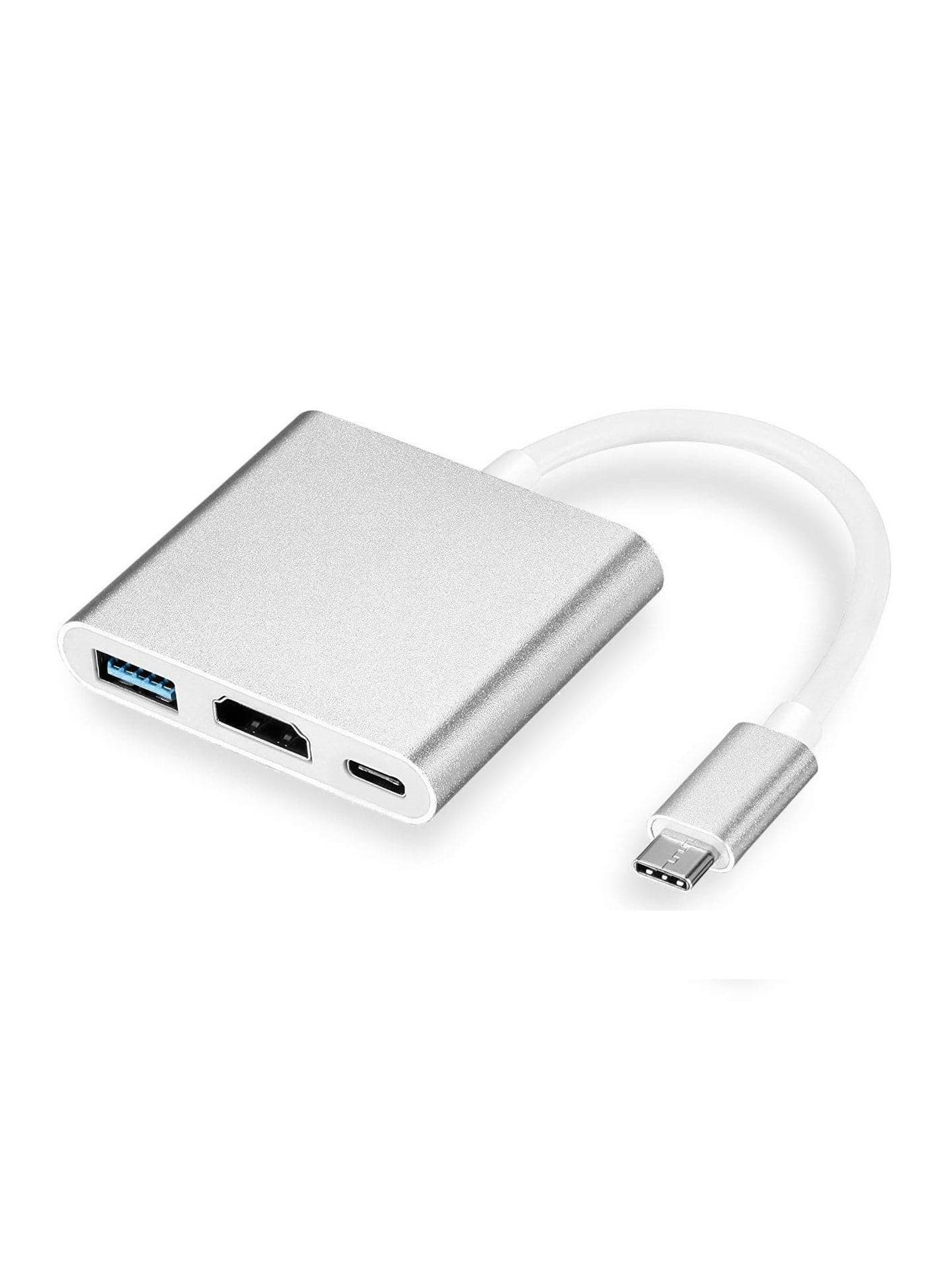 3 in 1 Type C To HDTV Adapter, 4K HDMI USB 3.0 PD Fast Charging Adapter for iPhone 15 16 Series MacBook Matebook Huawei Xiaomi Samsung Type C Interface