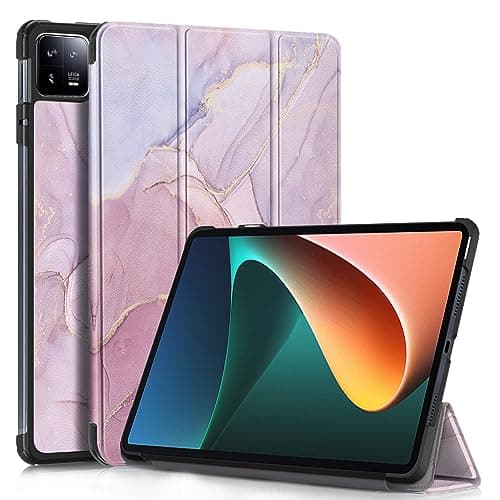 MOCA Case for Xiaomi Pad 6 11 inch,Slim Stand Hard Back Shell Protective Smart Cover for Xiaomi Pad 6/Pad 6 Pro 11" 2023 Case with Auto Wake/Sleep Function (Pink Marble)