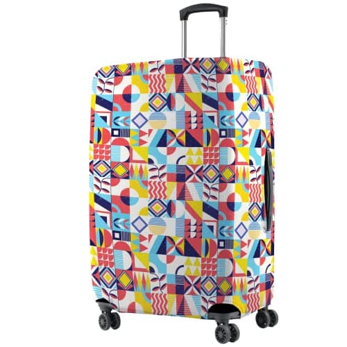 Nasher Miles Polyester 75 cm (28 Inch) Large Protective Luggage Cover - Block Design