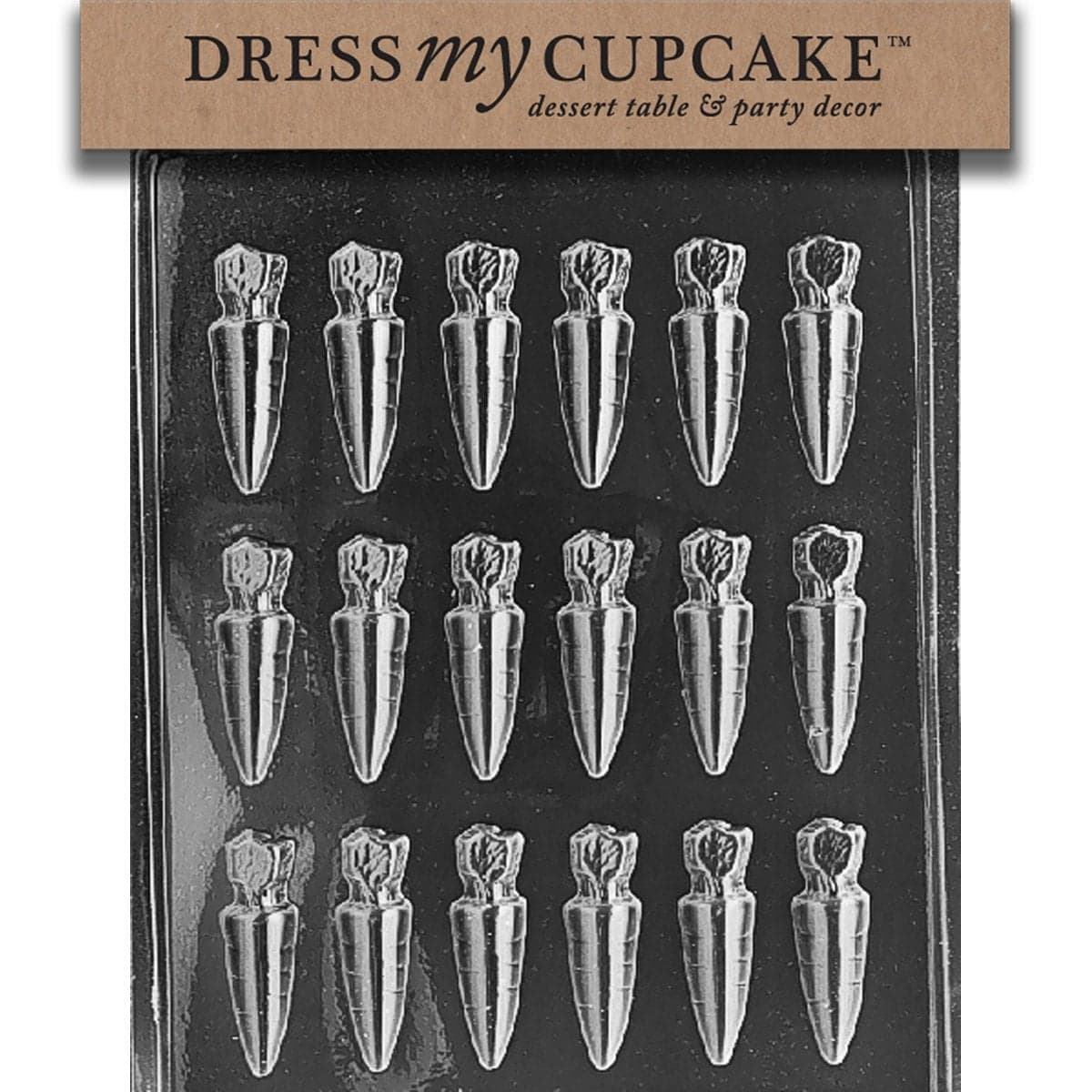Dress My Cupcake Chocolate Candy Mold Small Carrots Easter