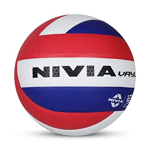 Nivia VAYU Volleyball, Match Ball, 12 Panels, PU Leather Pasted, Butyl Threadwounded Bladder, As Per FIVB Standard, Made for Pro-Leagues, to Play on Indoor Surfaces (Size - 5, Multicolor)