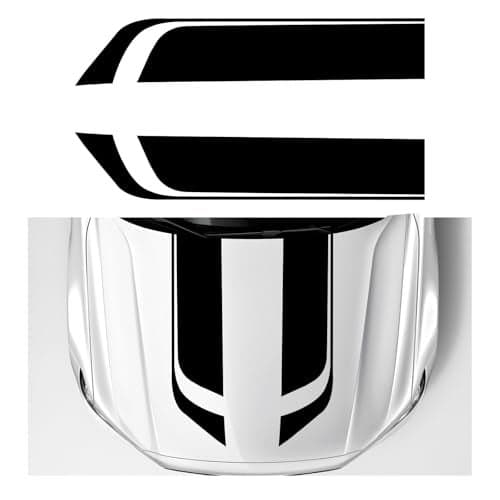 KVAEY Car Hood Decal Sticker Racing Stripe Graphic Stickers for Auto Body Skirt Roof Hood Bumper Automotive Exterior Decoration Vinyl Decal for Car SUV Truck Car Accessories Black