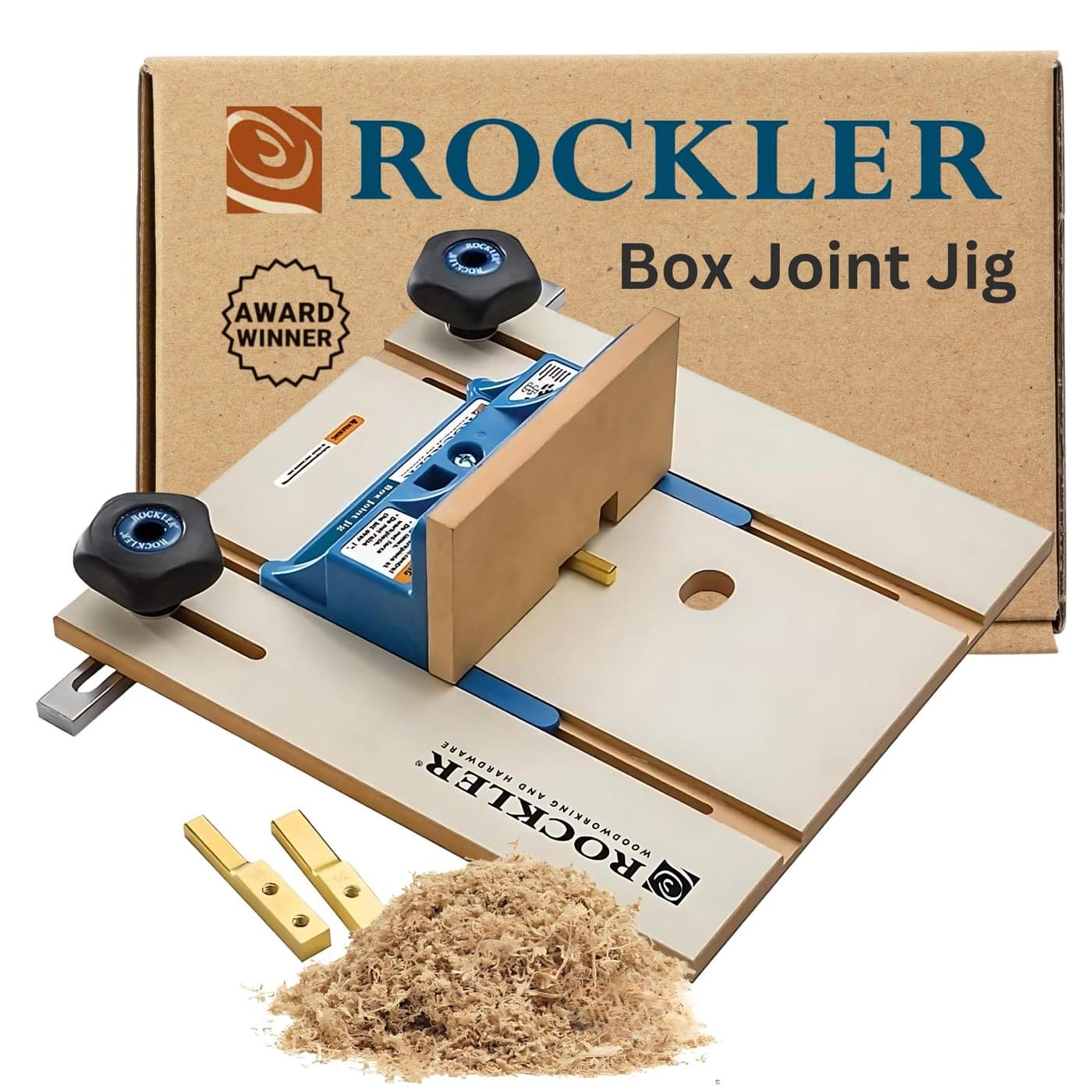 Router Table Box Joint Jig Finger Joint Indexing Keys wThree Finger Widths Stable MDF Router Fence wLowFriction Melamine Coating Knobs to Lock Platform w Miter Slot