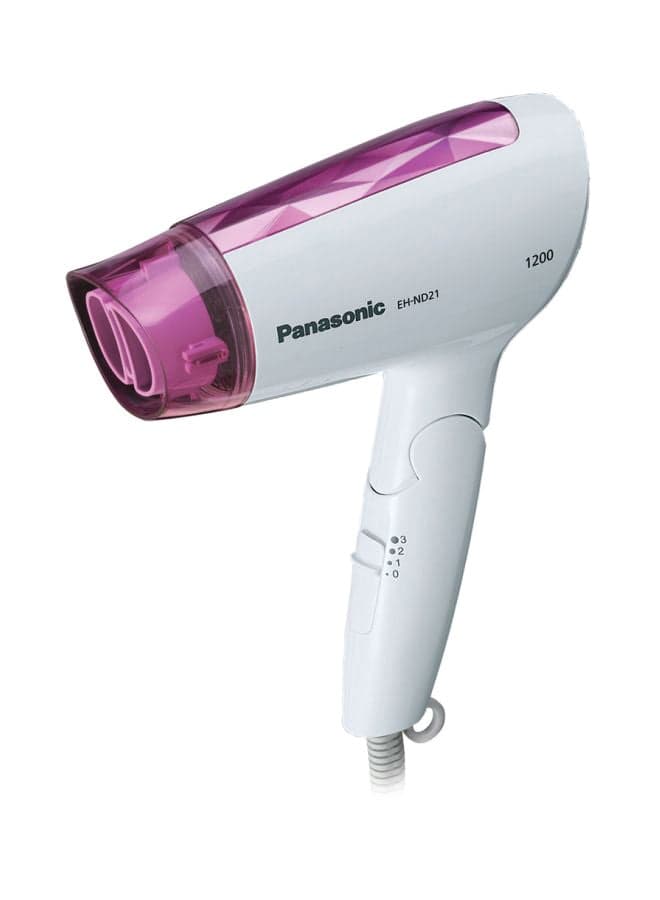 Fordable Hair Dryer White/Pink