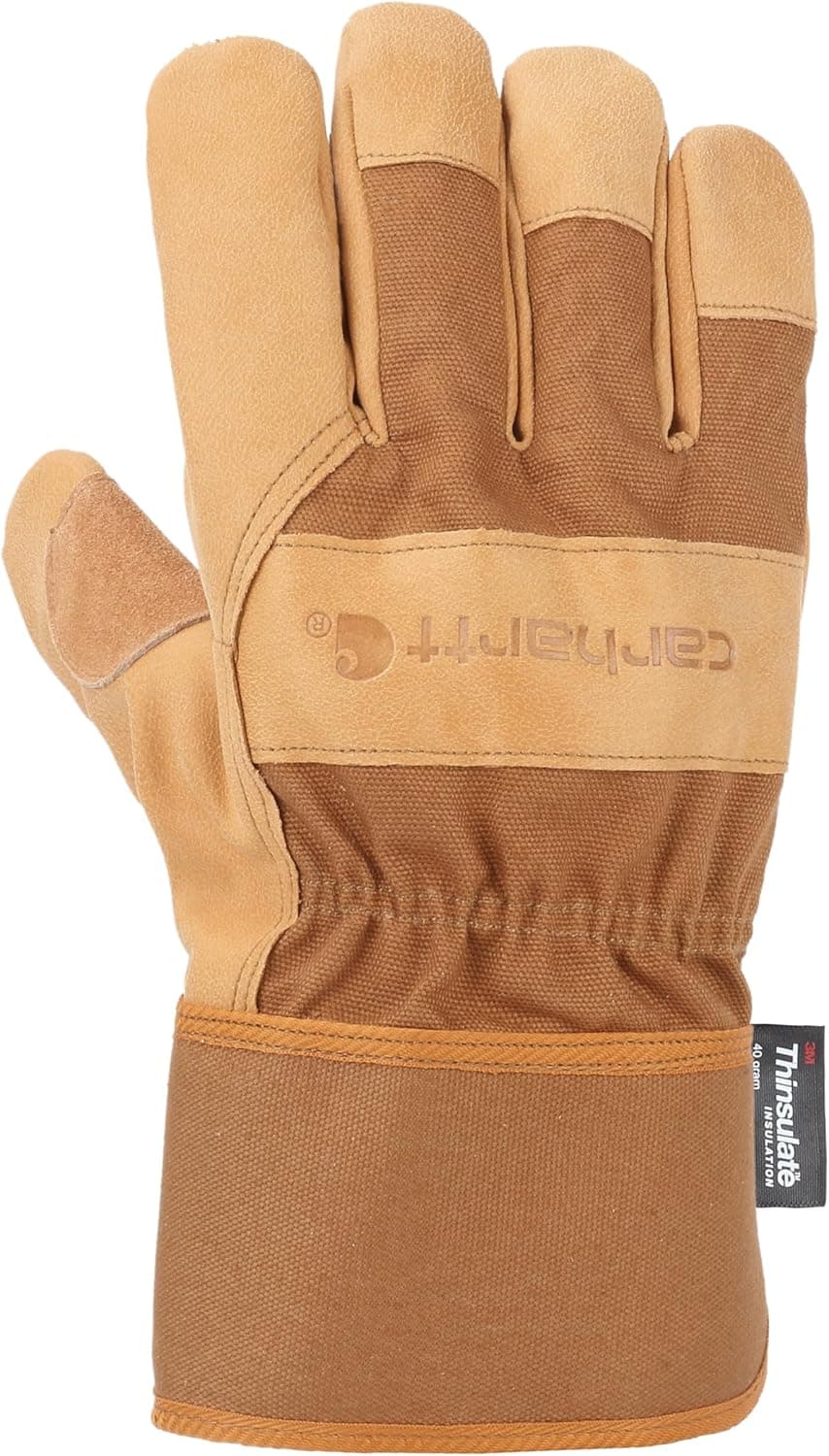 Carhartt Men's Cold Weather Gloves - Brown, Size S