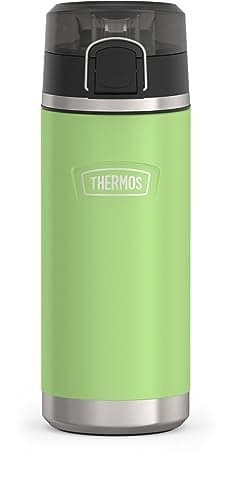 THERMOS ICON SERIES, Water Bottle with Spout - 18 Ounce, Lime - Stainless Steel Vacuum Insulated Water Bottle with Lid