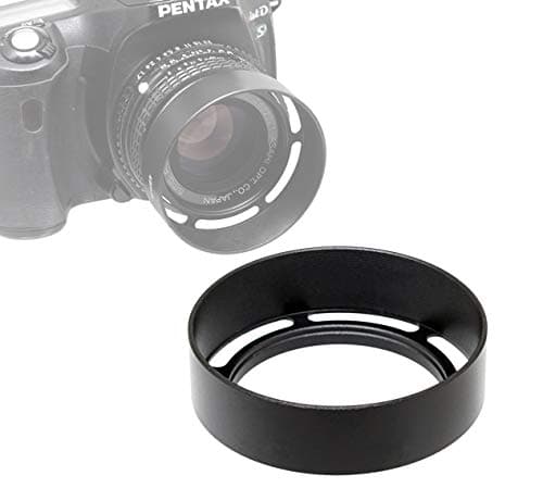Fotasy Metal 43mm Vented Lens Hood, 43mm Metal Hood, 43mm Lens Hood for Fuji Leica Leitz Panasonic Olympus Panasonic Sony Lens, 43mm Screw-in Lens Hood