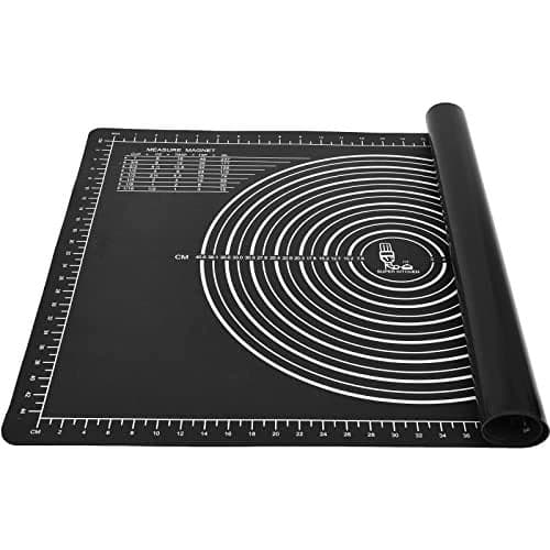SUPER KITCHEN Non-slip Silicone Pastry Mat 28 x20 for Non Stick Baking Mats, Countertop Placemats, Dough Rolling, Kneading/Fondant/Pie Crust Pad