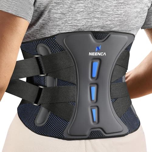 NEENCA Lower Back Brace for Lower Back Pain Relief, Medical Grade Lumbar Support Belt for Women Men, Herniated Disc,Lumbar Strain,Sciatica, Scoliosis (Black, X-Large)
