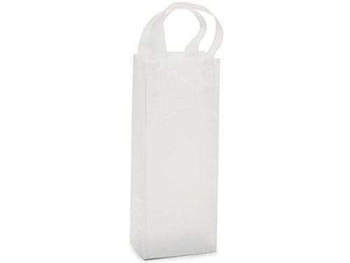 A1 Bakery Supplies Frosted Wine Bags Clear Frosted Gift Bags for Wine 5x3x13 Size Frosted Wine Bags 25 Pack 3 Mil HEAVY DUTY BAGS