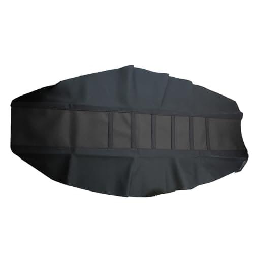 Universal Motorcycle Seat Cover Non-Slip Suitable Rubber Striped Seat Covers Soft for YZ125 YZ250 YZ450F WR250F WR450F TTR230 YZ TTR WR 125 250 Dirt Pit Bike Motocross Off Road Motorbike (Black)