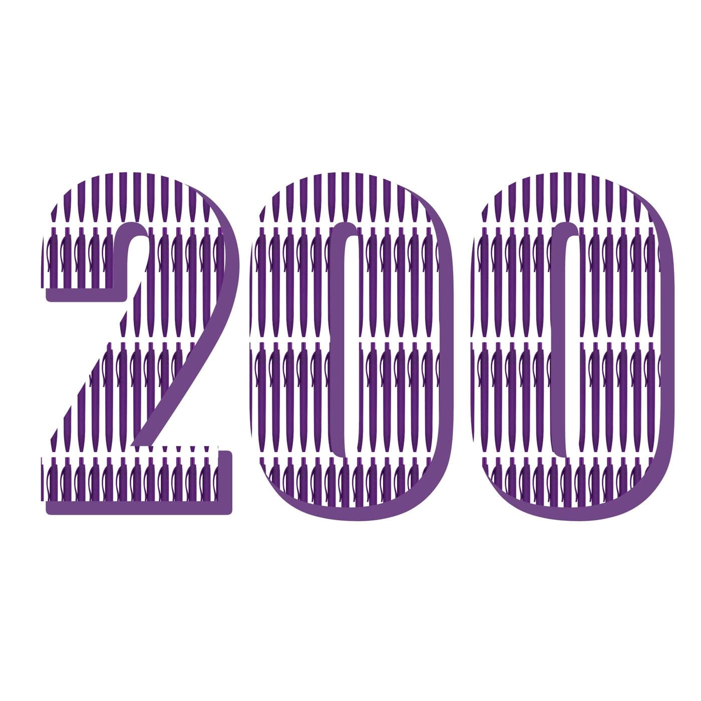 Deegtran 200 Pack No Bleed Purple Barrel Click Pens Wholesale Retractable Ballpoint Pens Medium Point Smooth Ink 10MM Black Ink
