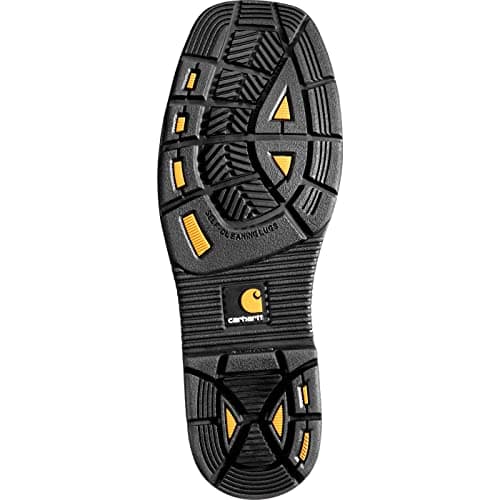 Carhartt Men's 11" Square Toe WP Steel Toe Wellington CMP1258, Brown/Black, 8.5 M US