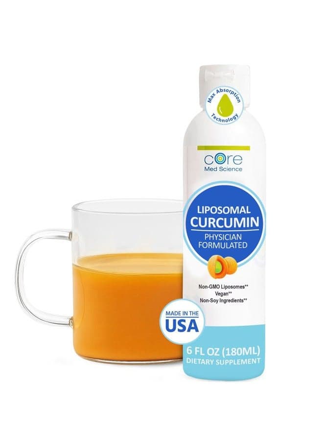 Optimized Liposomal Curcumin Liquid 250 mg, High Absorption Tumeric, from Non-GMO Sunflower | Soy Free - Powerful Antioxidant Supplement