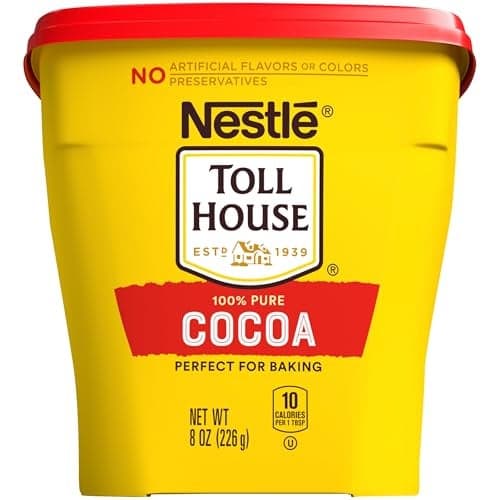 Nestle Toll House 100 Pure Cocoa Perfect for Baking No Preservatives Artificial Flavors or Colors Baking Cocoa 8oz