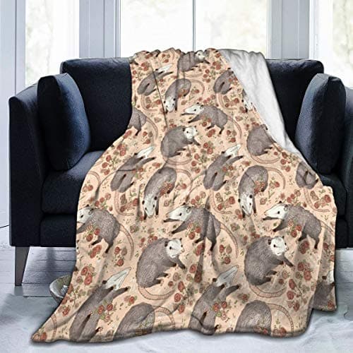 Carwayii Opossum Blanket - Possum Gifts Large Soft Throw for Bed, Stuffed Animal Design - Birthday Gifts for Women Men 60''x80''