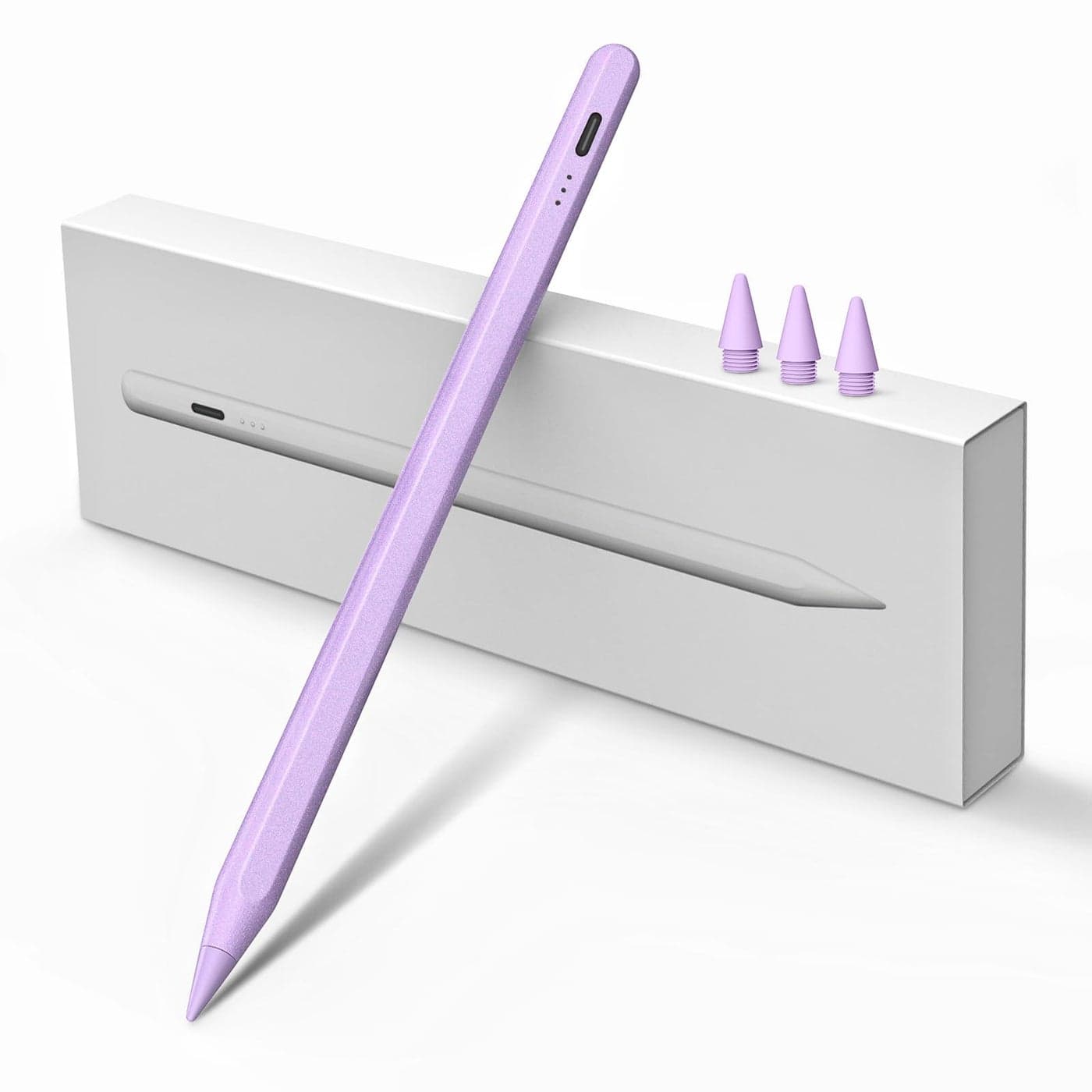Stylus Pen for iPad W/Palm Rejection Tilt Sensitivity,13Mins Fully Charged,MEKO Active Apple Pencil iPad Pen Compatible W/iPad 6/7/8/9/10,iPad Pro12.9&11"/M4,iPad Air3/4/5/6,iPad mini5/6-Purple