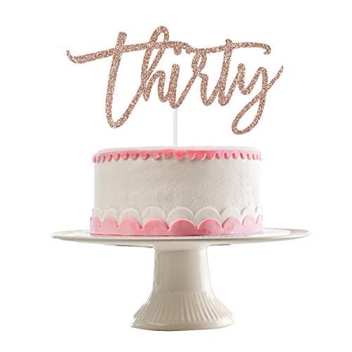 Thirty Cake Topper Rose Gold Glitter Rose Gold 30th Cake Topper 30th Birthday Cake Topper 30th Birthday Decorations Cake Topper Rose Gold Thirty Thirty Birthday Cake Topper Women