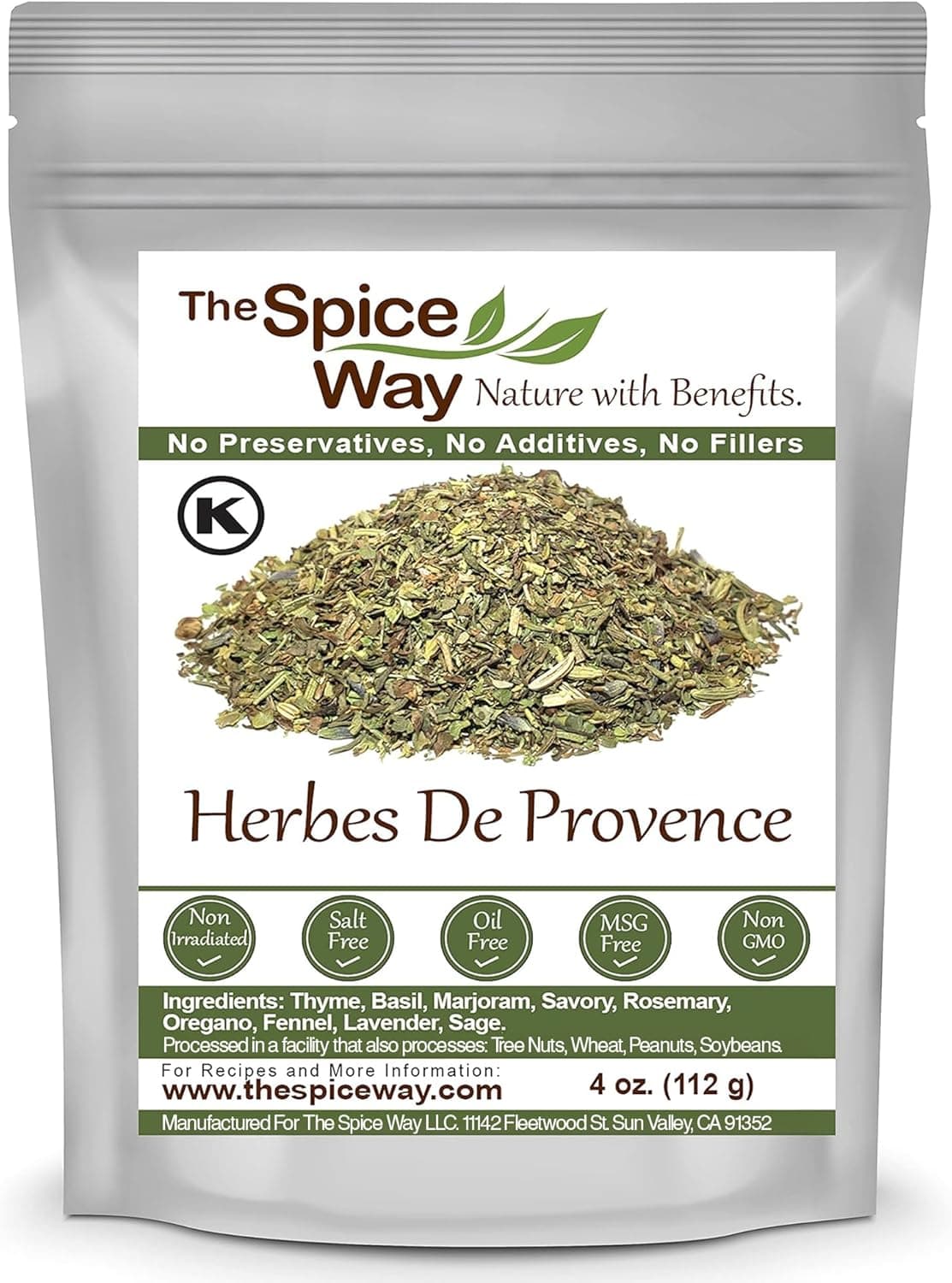 The Spice Way Herbes De Provence - 4oz Fresh Herbs and Spice Seasoning