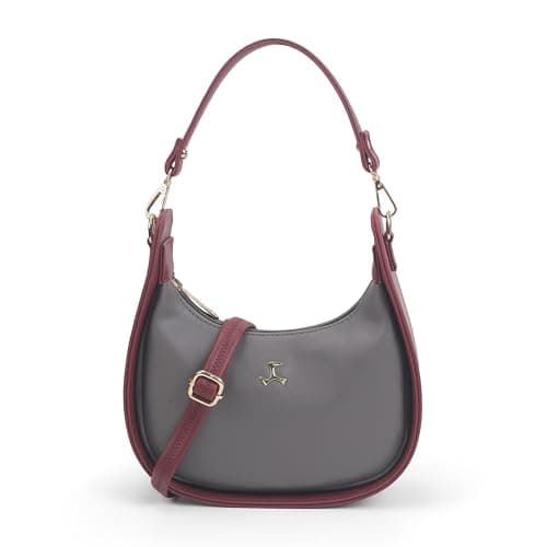 Mochi Women's Grey Stylish Faux Leather Sling Bag (66-489)