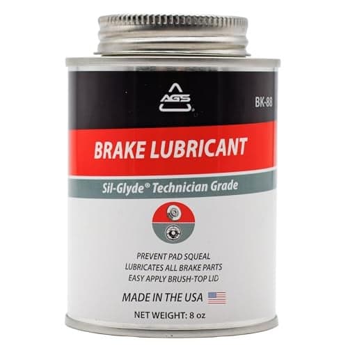 AGS Automotive Solutions Silicone-Based Brake Lubricant - Eliminate Squeals and Enhance Performance with Brush Top Can Application, Long-Lasting, 8oz - Excellent for Complete Brake Assembly Tasks