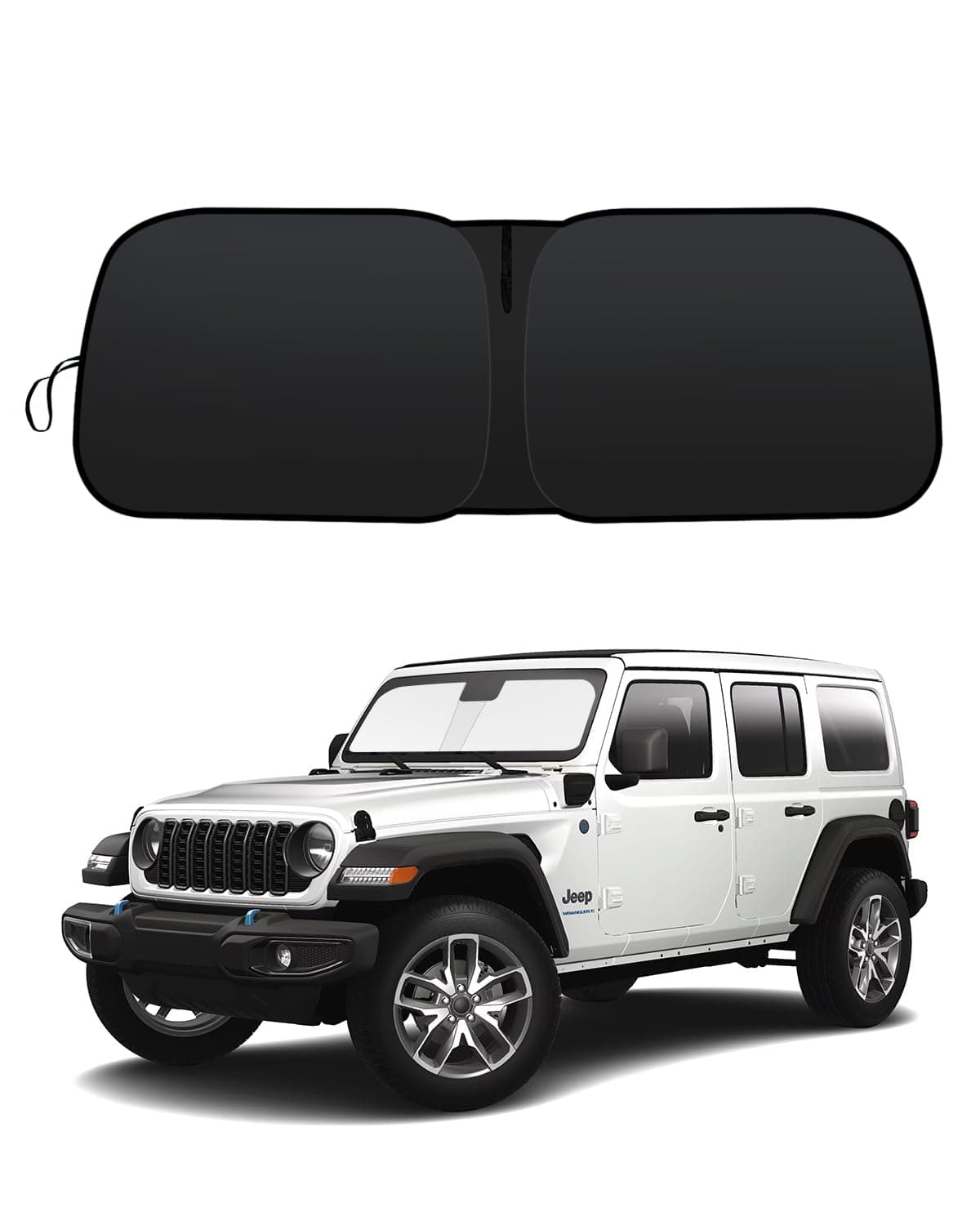 2025 Upgrade Front Windshield Sun Shade Foldable Jeep Wrangler Sun ShadeJeep Gladiator Sun Shade fit for Jeep Wrangler JL JLU 20182025 Jeep Gladiator 20202025 Keep Car Interior Cooler